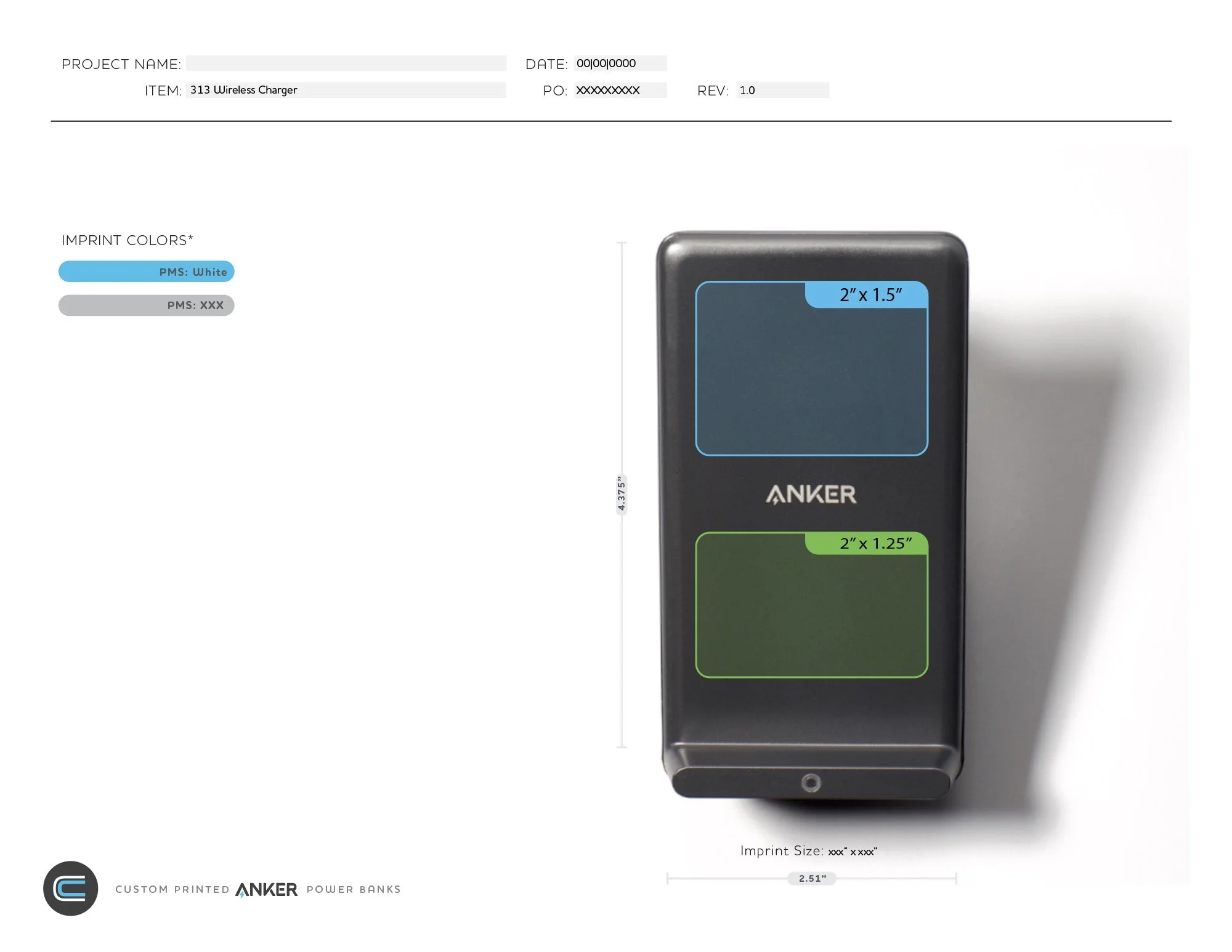 Anker 313 Wireless Charger (Stand) — Custom ANKER Power Banks and